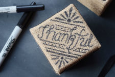 DIY Thanksgiving hand-lettered gift boxes