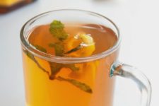 DIY lemon honey ginger tea