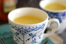 DIY turmeric tea with coconut milk