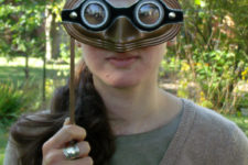 DIY steampunk google masquerade mask