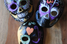 DIY sugar skulls masks for kids