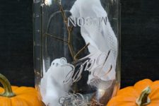 DIY ghosts in mason jars