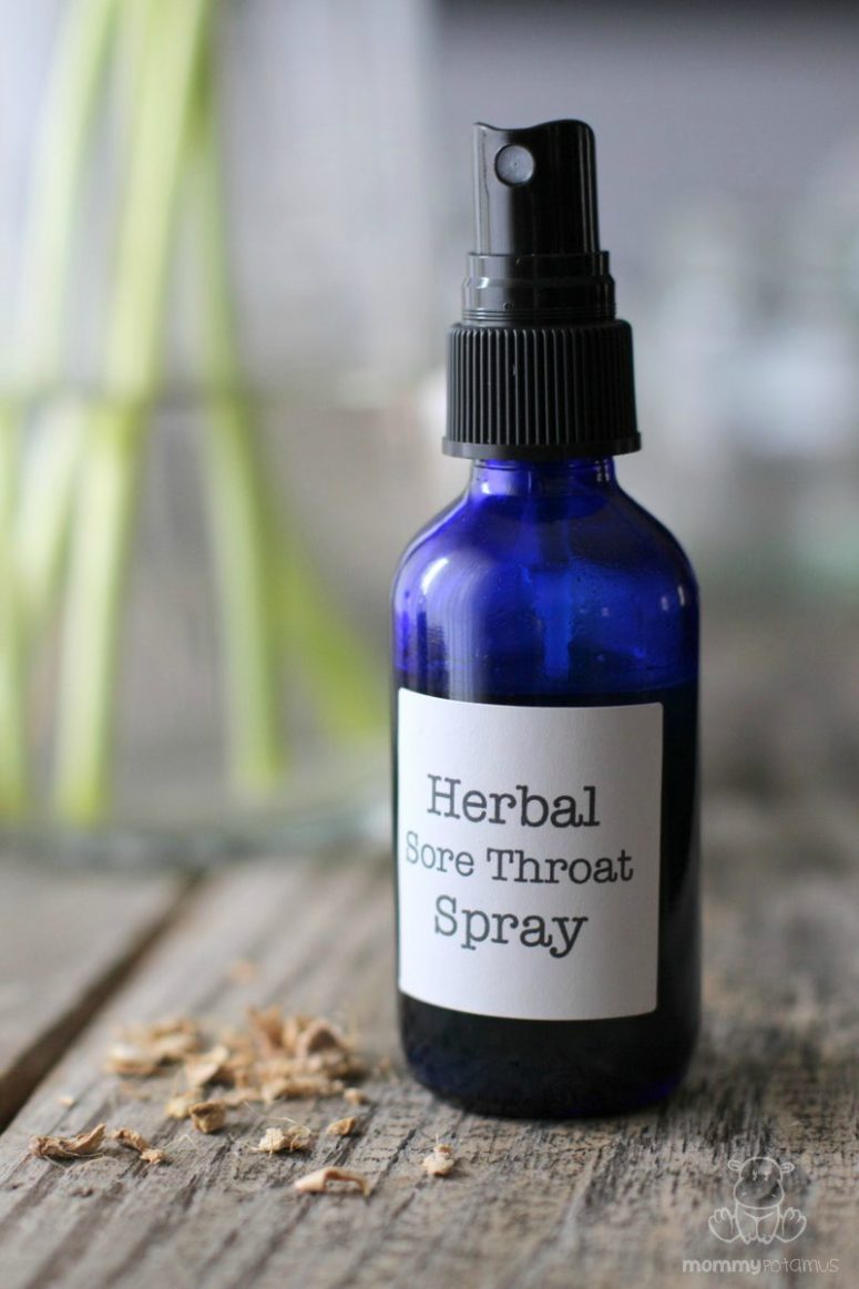 DIY soothing herbal spray recipe (via www.mommypotamus.com)