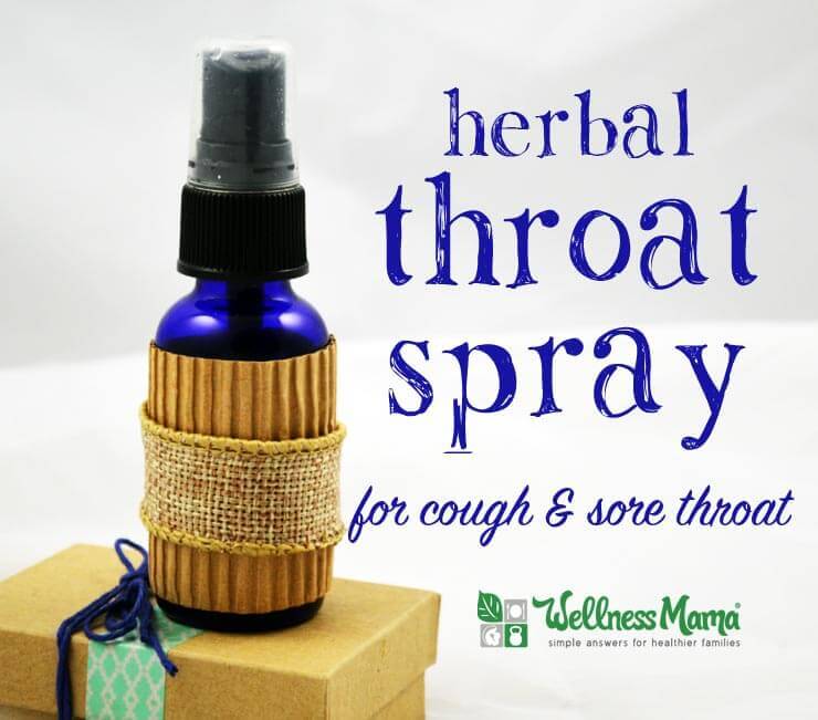 DIY herbal throat spray for cough (via wellnessmama.com)