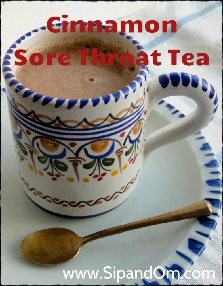 DIY cinnamon sore throat tea (via https:)
