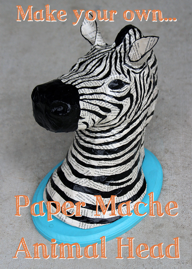 DIY zebra head for an African touch (via https:)
