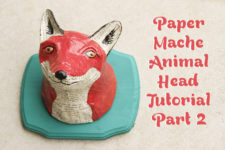 funny painted DIY fox head