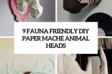 fauna friendly diy paper mache animal heads cover