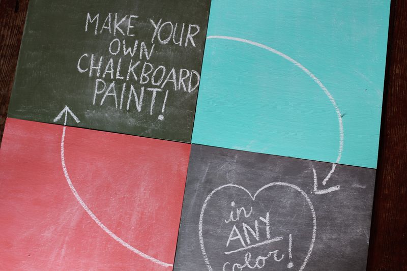 DIY colorful chalkboard paints (via www.abeautifulmess.com)