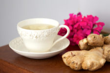 DIY detox tea with ginger and cinnamon