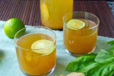 DIY basil ginger tea
