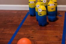 12 minion bowling game for a party