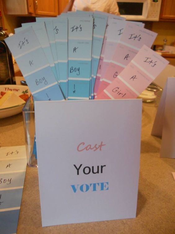 let your guests vote for the gender
