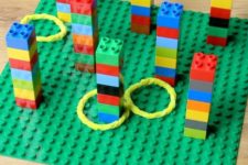 14 LEGO Duplo ring toss game