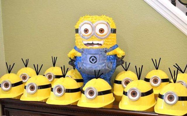 minion helmets for having fun at the party
