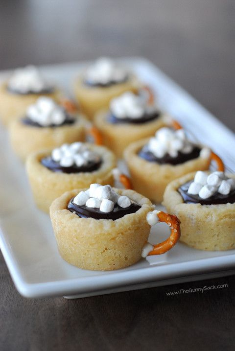 hot chocolate cookie cups as whimsy modern treats