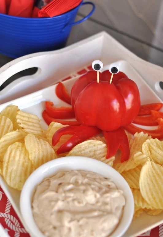 crab party dip idea is amazing for a kid's celebration
