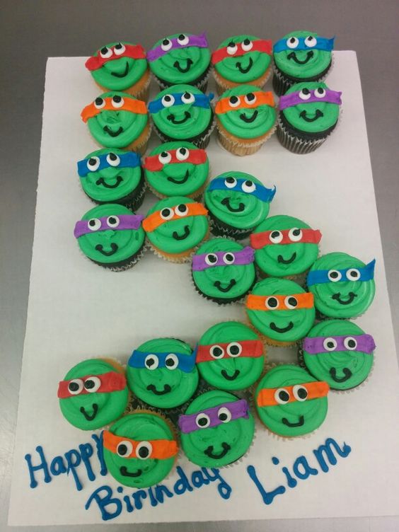 ninja turtle cupcakes
