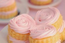 24 pink picadilly pastries for tea parties