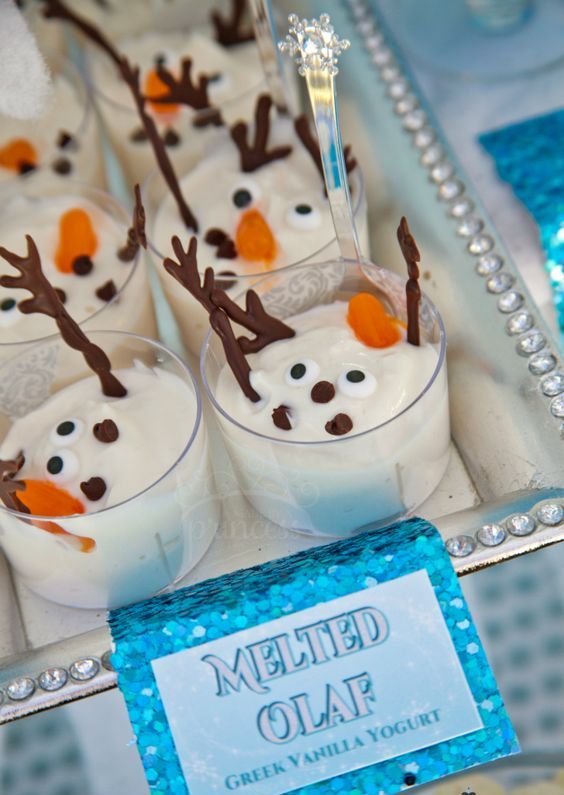 melted Olaf desserts