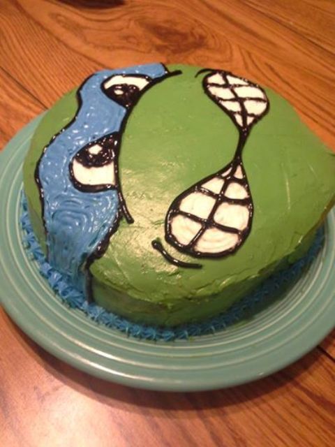 simple and easy Ninja Turtle birthday cake