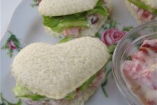 27 tea time dainty heart sandwiches