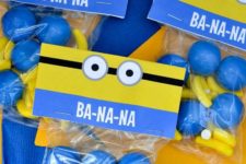 28 minion treats with printables on the packs