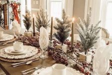 a gorgeous rustic Christmas tablescape