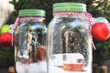 DIY little Christmas display jars