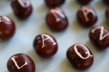 DIY chestnut alphabet for kids
