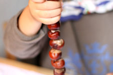 DIY chestnut worm for your kids to make