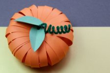 DIY 3D paper pumpkin to make