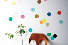 DIY giant confetti wall decor