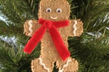 DIY gingerbread man ornament