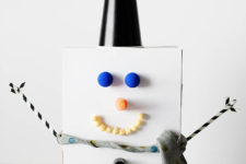 DIY recycled box snowman