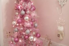 02 girlish ivory, silver and pink ornaments