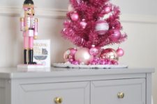 07 a bold tabletop pink tree with ornaments will be a cute idea for your daughter’s room
