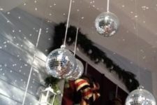 07 hang disco balls on your front porch to spruce it up for the holidays