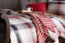 16 plaid bedding and a cozy Christmas-printed blanket