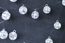 17 tiny disco ball garlands for decorating winter holidays