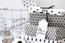 22 monochrome black and white wrapping paper for a minimalist look