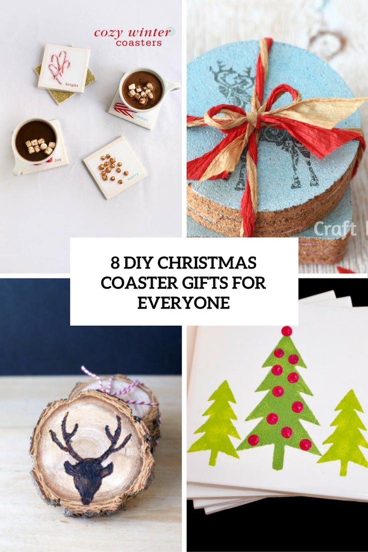 8 DIY Christmas Coaster Gifts For Everyone