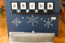 DIY snowflakes from popsicle sticks