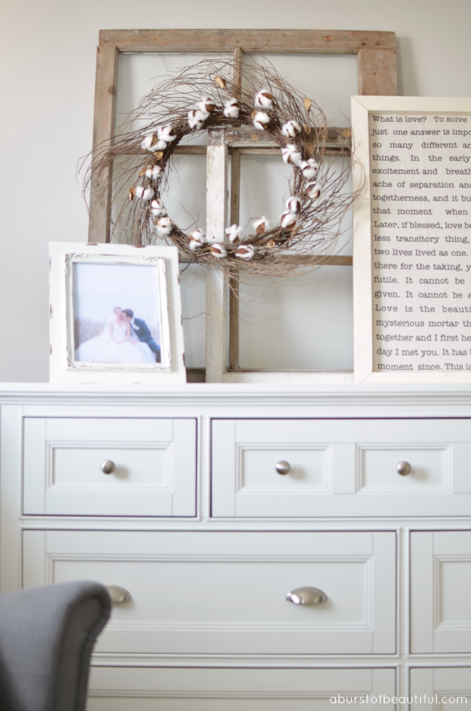 DIY messy twig and cotton wreath