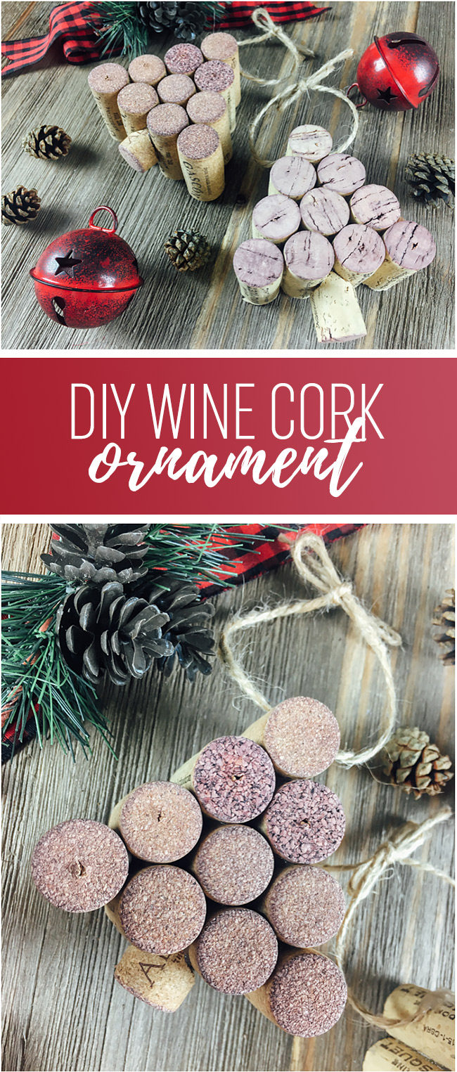 DIY pastel Christmas tree ornament of wine corks (via dearcrissy.com)