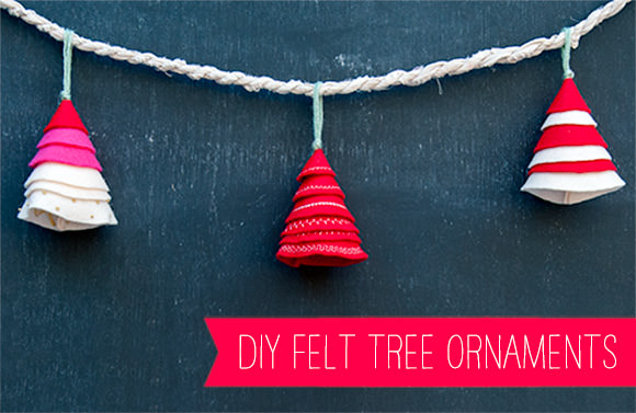 DIY quick felt Christmas tree ornament (via www.handmadecharlotte.com)