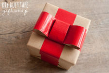 DIY duct tape Christmas bow