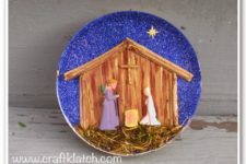 DIY nativity scene resin coaster
