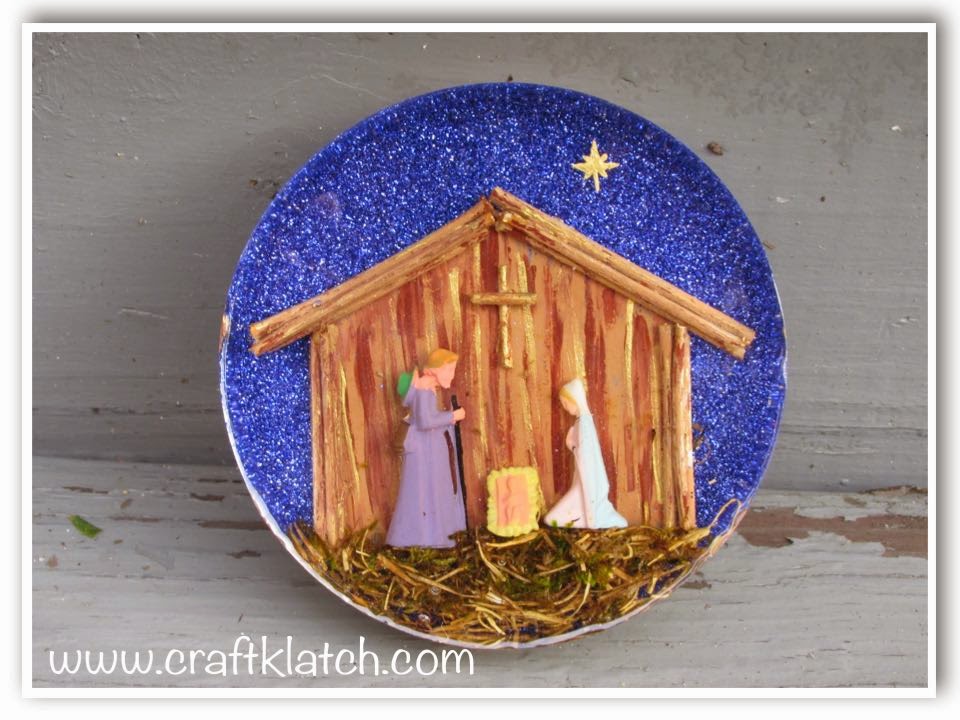 DIY nativity scene resin coaster