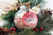 DIY heart-warming Christmas favors inside ornaments